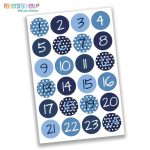 Adventskalender Zahlenaufkleber 02