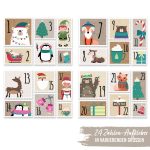 24 Adventskalender Zahlenaufkleber – Design Nr 49 – Bild 2