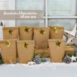 24 Adventskalender Zahlenaufkleber – Sterne auf Goldfolie Nr54 – Bild 6