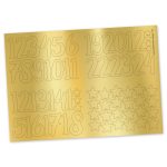24 Adventskalender Zahlenaufkleber – gold Nr70 – Bild 7