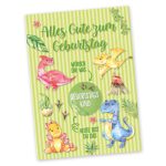 Postkarte + einzelner Button - Set 7