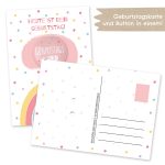 Postkarte mit Button – Einhorn – Bild 2