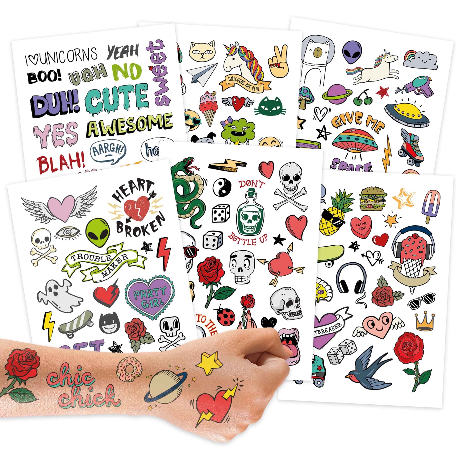 005-001-024-1 Kindertattoos – Scrunch Doodles – Bild 1