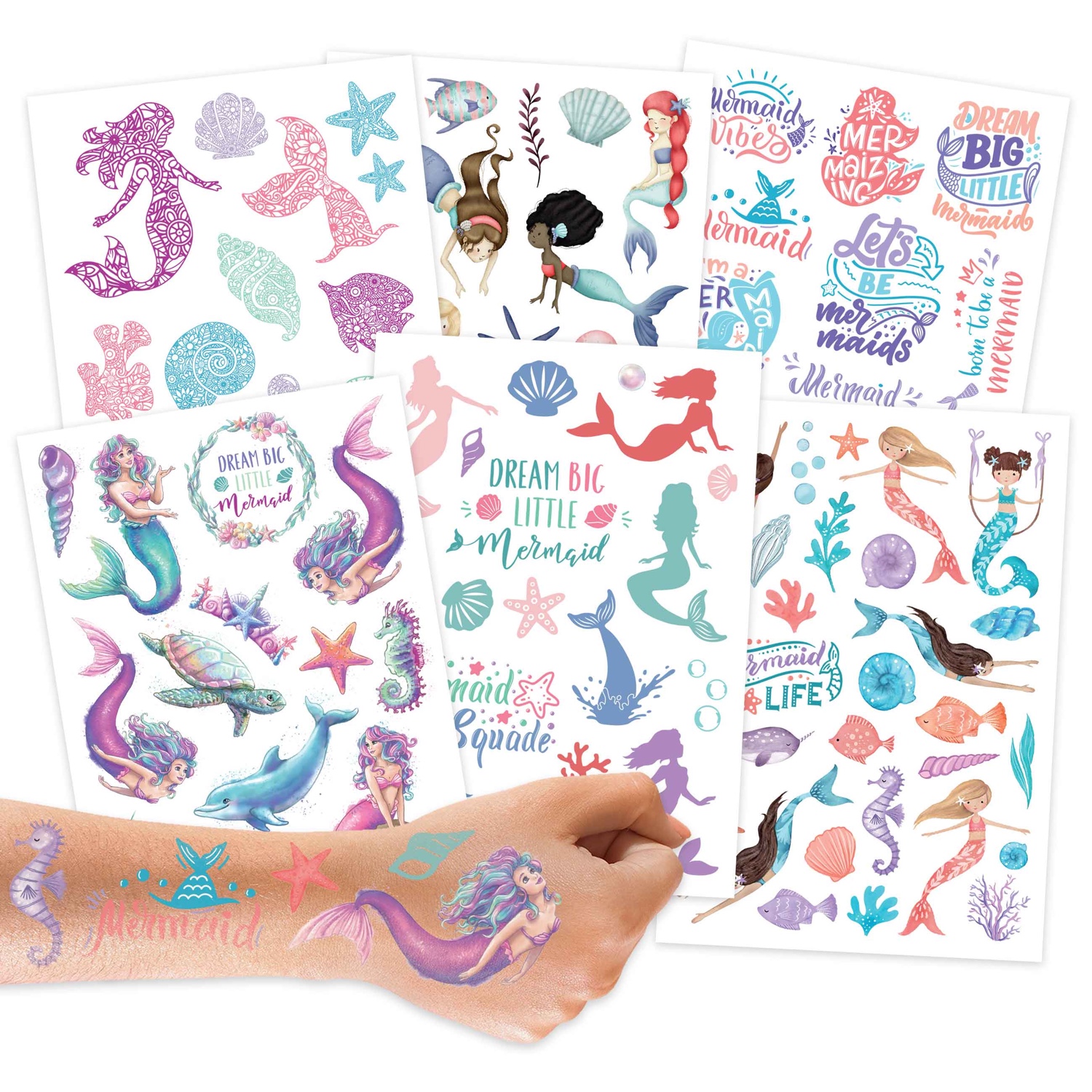 005-001-028-1 Kindertattoos – Meerjungfrauen – Bild 1