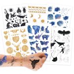 Metallic Tattoos – Sonne, Mond und Sterne