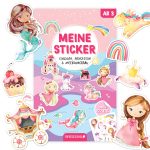 Stickerblock Einhorn, Prinzessin & Meerjungfrau