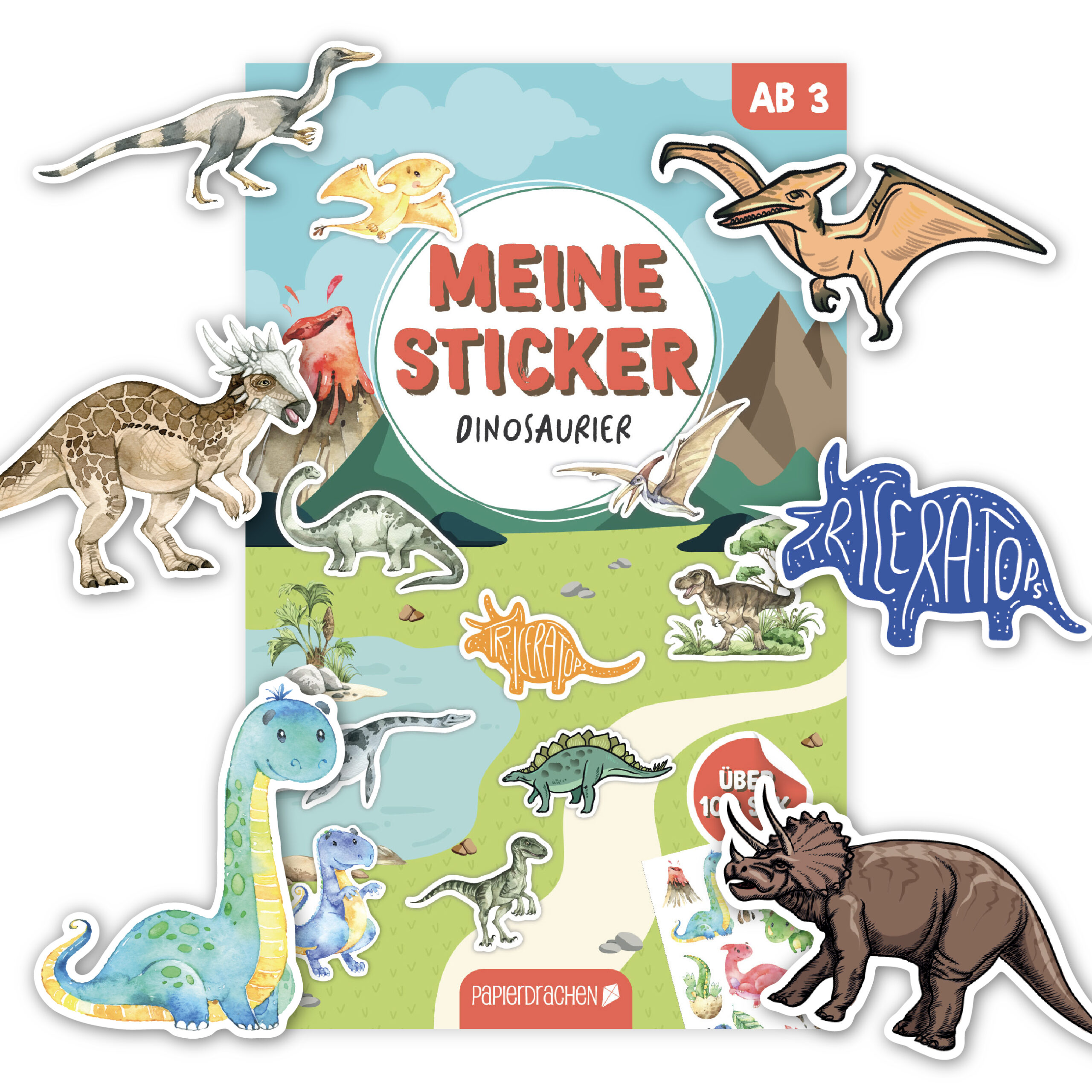 007-001-004_001 Stickerblock Dinosaurier – Bild 1