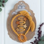 Musselin Haar-Accessoires Set – Senfgelb – Bild 6
