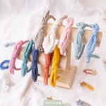 Musselin Haar-Accessoires Set – Senfgelb – Bild 7