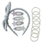 Musselin Haar-Accessoires Set – Salbei