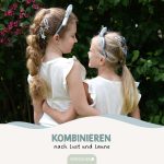 Musselin Haar-Accessoires Set – Salbei – Bild 4