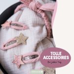 Musselin Haar-Accessoires Set – Rosa – Bild 5