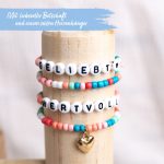 4 Perlenarmbänder – GELIEBT und WERTVOLL – Bild 5
