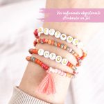 4 Perlenarmbänder – I LOVE YOU und BEST MOM – Bild 2