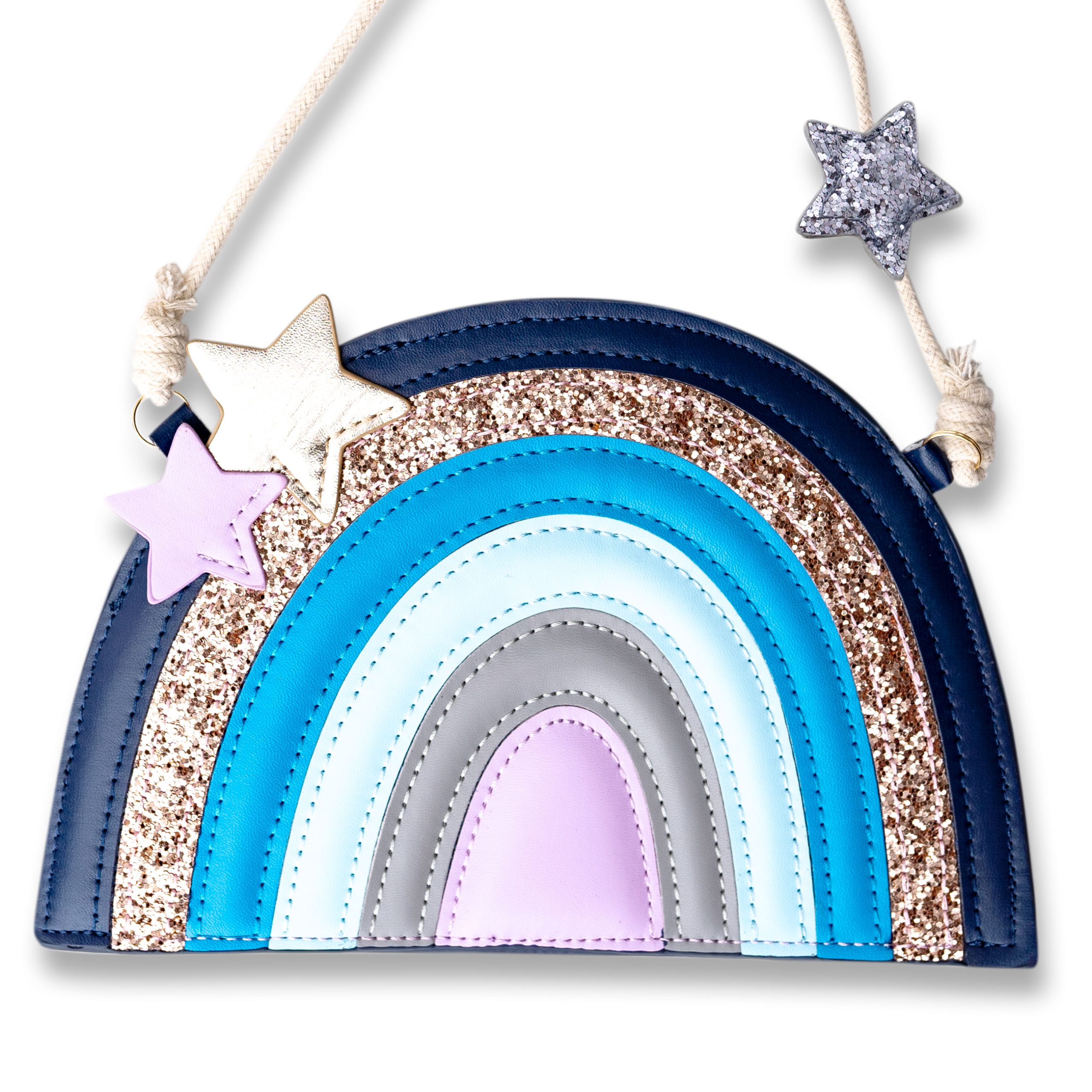 016-001-003_001 Kinderhandtasche – Regenbogen blau – Bild 1