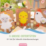 XXL Ostertüten Henkel 9 - Mix Hase Schaf Huhn – Bild 2