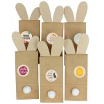 Hasentüte mit Pompom und Ohren - Set 4 - Packpapier