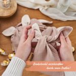 3 Hasenbeutel Musselin Beige Set 02 – Bild 4