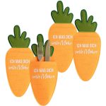 4 Bestecktaschen Filz - Möhren