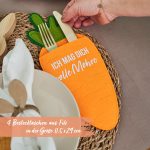 4 Bestecktaschen Filz - Möhren – Bild 2
