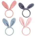 4 Serviettenringe Musselin Pastell Hasenohren Set 01