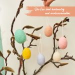 6 Filzostereier pastell zum Aufhängen Set 01 – Bild 2