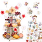 Kuchen Etagere inkl. Tischkonfetti & Muffinstecker - Ostern