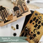 Ramadan Tischgirlande & Konfetti – Laternen schwarz gold – Bild 2