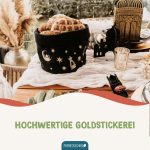 Ramadan Brotkorb schwarz – gold bestickt – Bild 4
