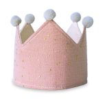 Musselinkrone mit goldenen Akzenten – Rosa