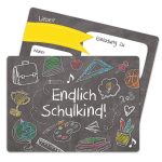 Einschulung Einladungskarten Set 4 Tafel