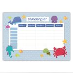 Stundenplan Block DIN A4 – Meerestiere