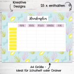 Stundenplan Block DIN A4 – Tropisch – Bild 2