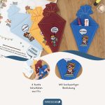 Besteckhalter Schule Filz 4 Stk Superhelden Tiere - Set 03 – Bild 2