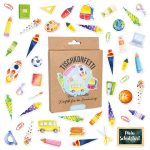 Tischkonfetti Schule Aquarell - Set 1