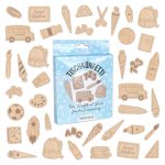 Holztischkonfetti Schule mit Gravur (Pappelholz) - Set 3