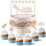 Holzkuchenstecker Schule mit Gravur (Pappelholz) - Set 1