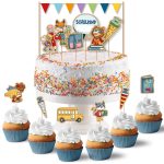 Kuchenstecker Schule Superhelden Tiere - Set 4
