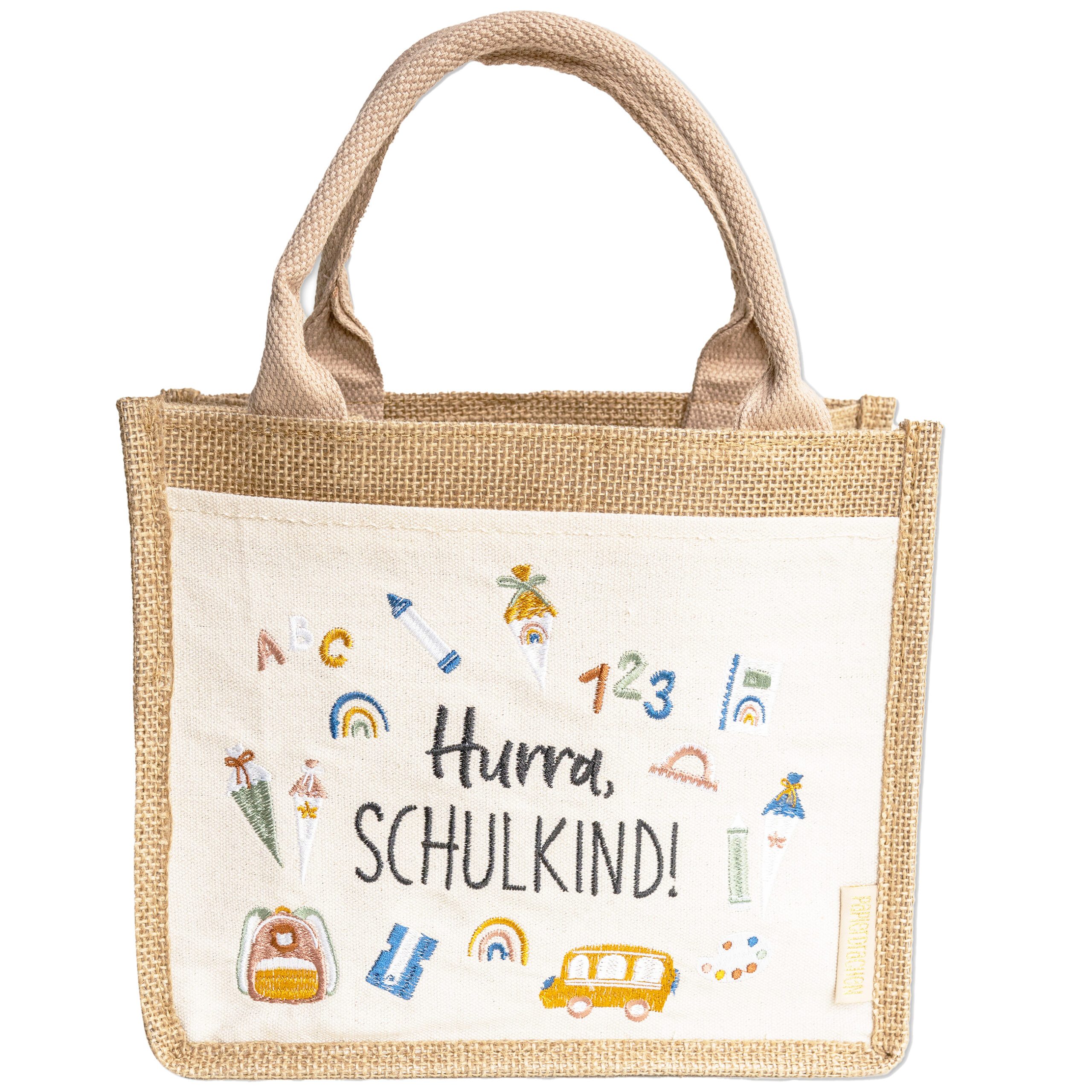 270-028-001_1 Jutetasche “Hurra, Schulkind!” - Set 01 – Bild 1