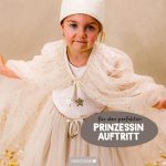 Tüll Cape mit Glitzer – beige – Bild 4