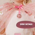 Tüll Cape mit Glitzer – rosa – Bild 3