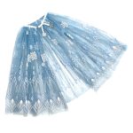 Tüll Cape mit Glitzer – hellblau
