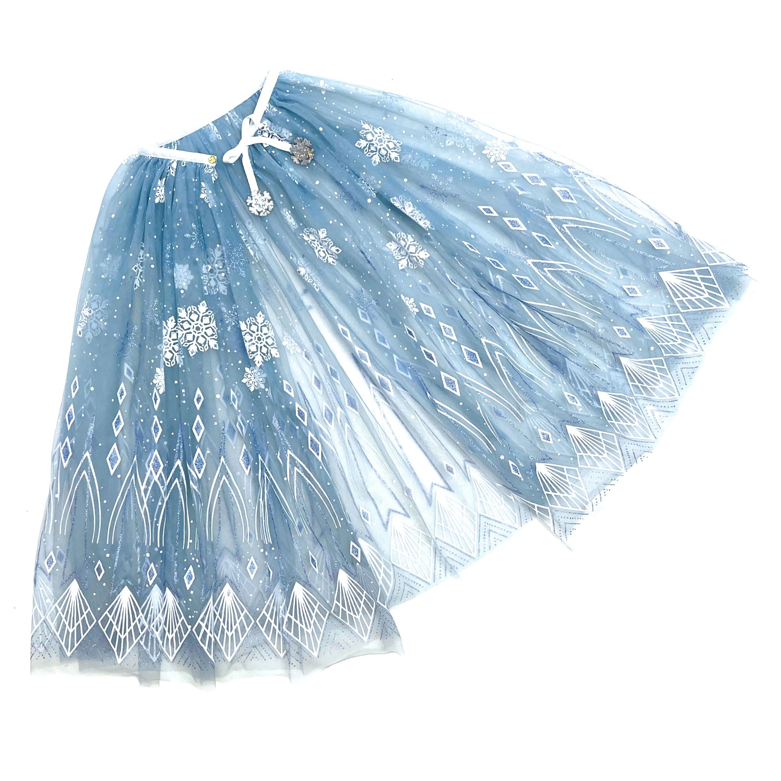 290-008-003_1 Tüll Cape mit Glitzer – hellblau – Bild 1