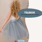 Tüll Rock mit Glitzer – hellblau – Bild 2