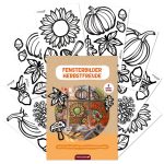 Fensterbilder zum Ausmalen – Kürbis