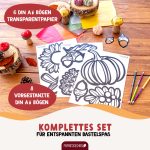 Fensterbilder zum Ausmalen – Kürbis – Bild 3