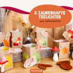 8 Tischlichter Waldtiere aquarell Set 02 – Bild 2