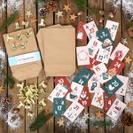 Adventskalender Tütenset mit Metallklammern - Grün-Bordeaux – Bild 2