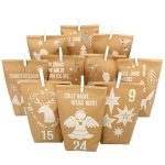 Adventskalender bedruckt – Waldtiere weiss