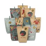 Adventskalender mit bedruckten Tüten - grün